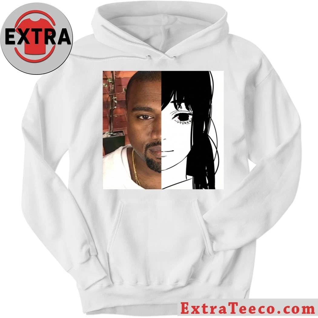 Famous American rapper Kanye West and the character Makima from the Chainsaw Man series Goofyahhtees Ye X Asa Shirt