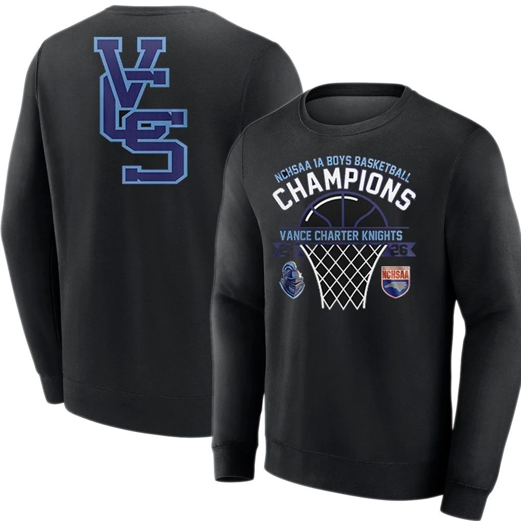 Vance Charter Knights 2026 NCHSAA 1A Boys Champions T-Shirt