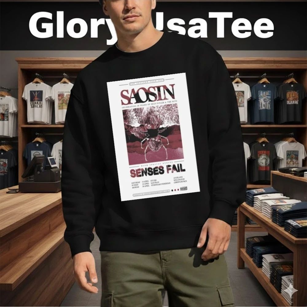 Saosin With Senses Fail Tour April 2026 Poster Shirt
