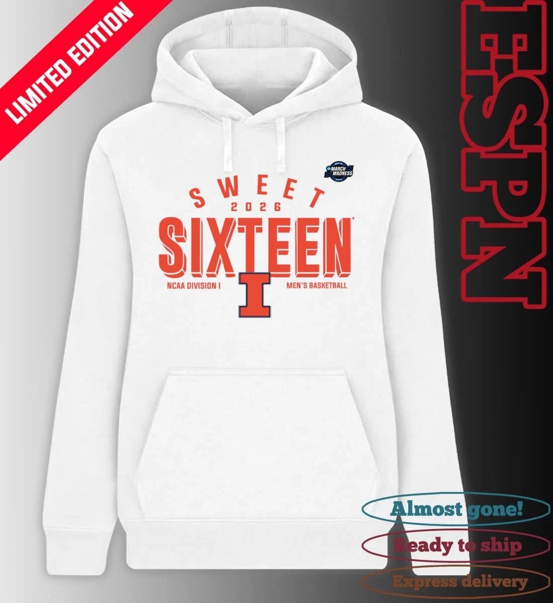 Sweet 16 Illinois Fighting Illini 2026 NCAA Men’s Basketball T-Shirt