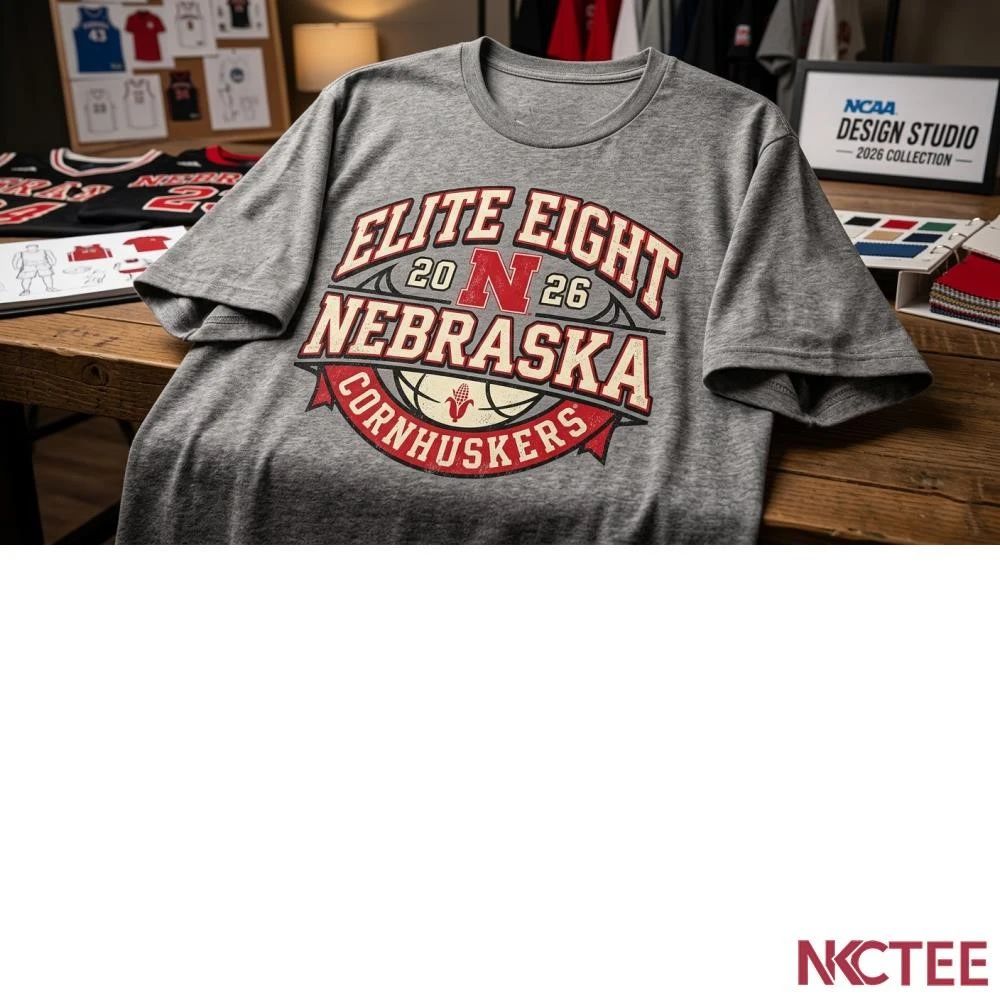 NKCtees 2026 NCAA Tournament Elite Eight Nebraska Cornhuskers basketball shirt