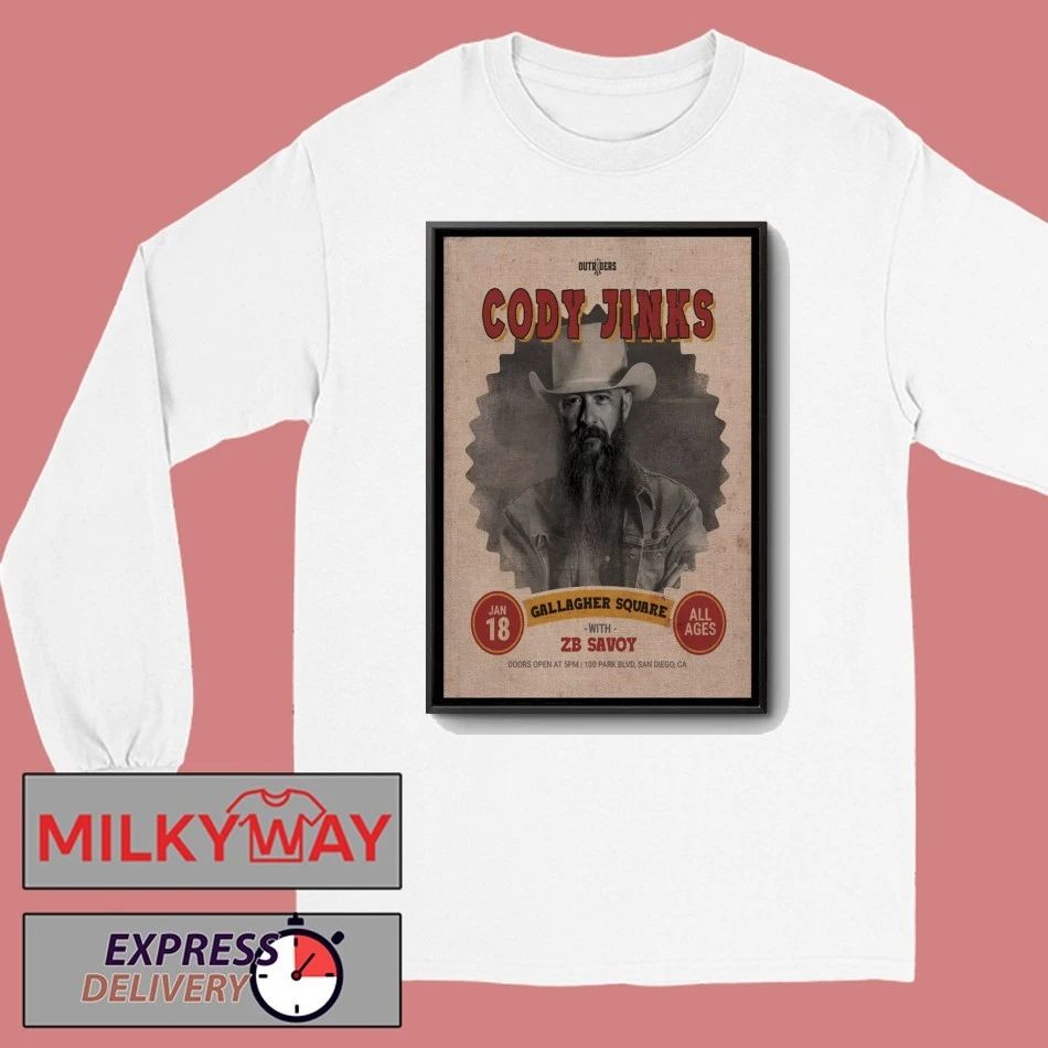 Cody Jinks San Diego CA 1.18.2026 Poster shirt