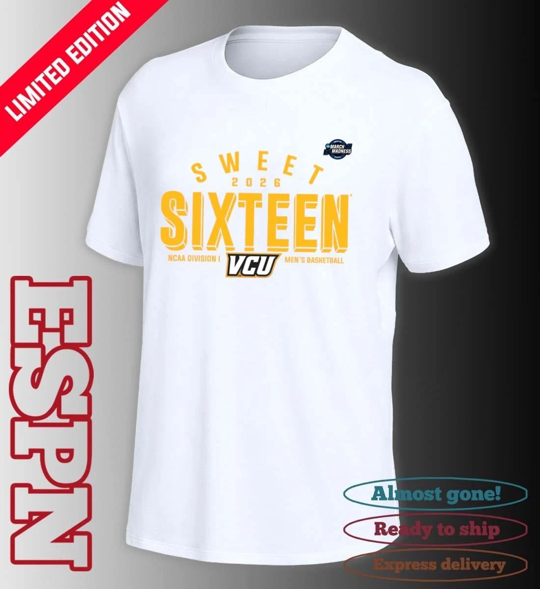 Sweet 16 VCU Rams 2026 NCAA Men’s Basketball T-Shirt