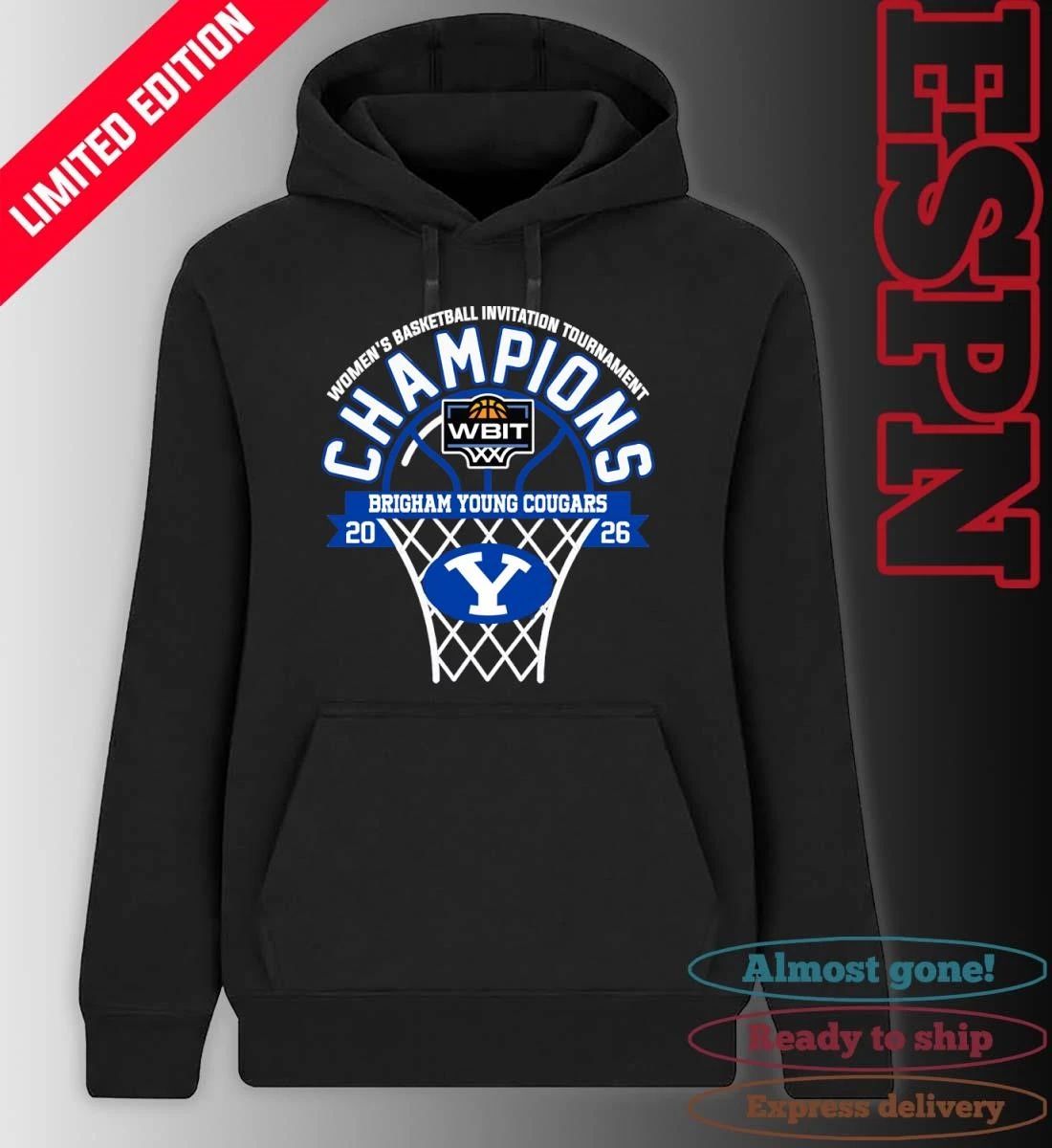 2026 Women’s Basketball Invitation Tournament Champions BYU Cougars T-Shirt