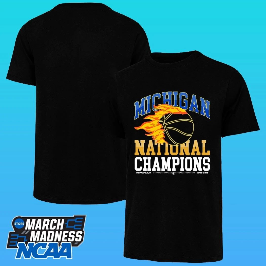 Michigan Wolverines National Champions Flames Shirt