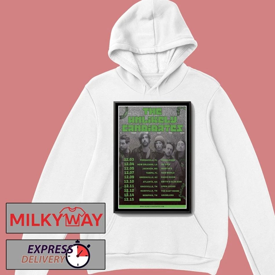 The Unlikely Candidates Tour December 2025 Poster shirt