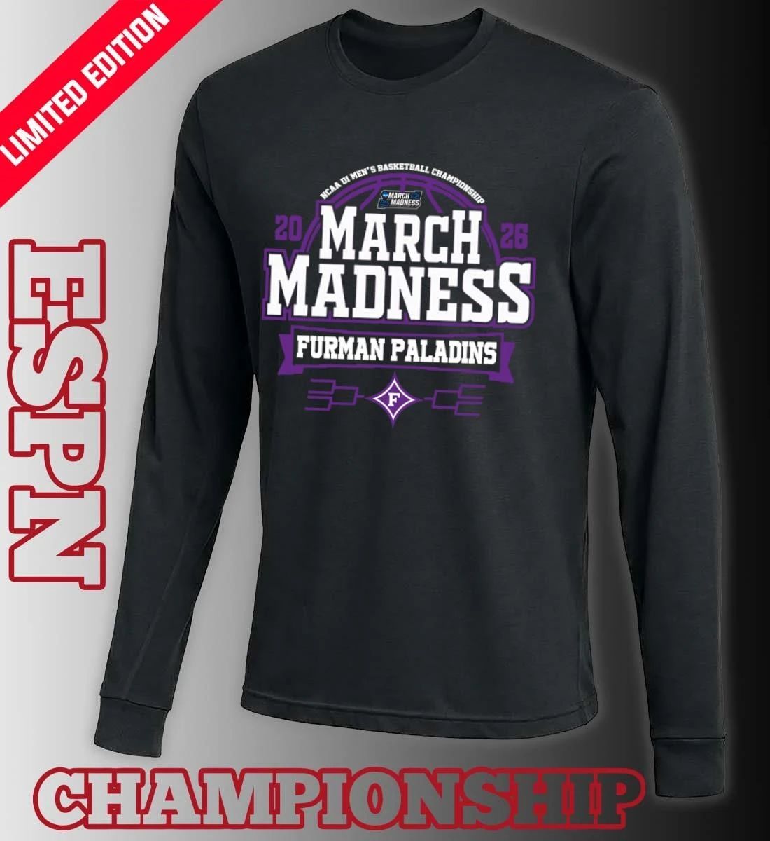 Furman Paladins Men’s Basketball March Madness Bound T-Shirt