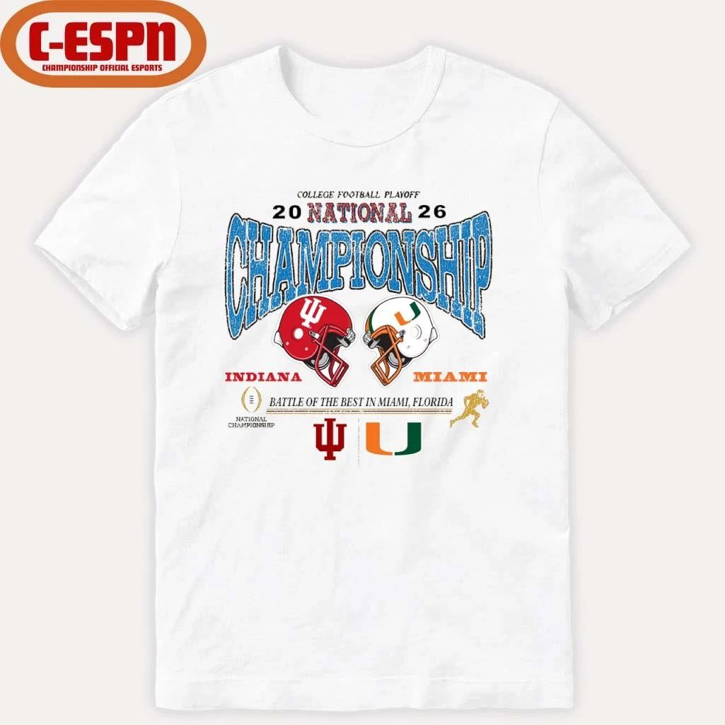Indiana Vs Miami 2026 CFP National Championship T-Shirt
