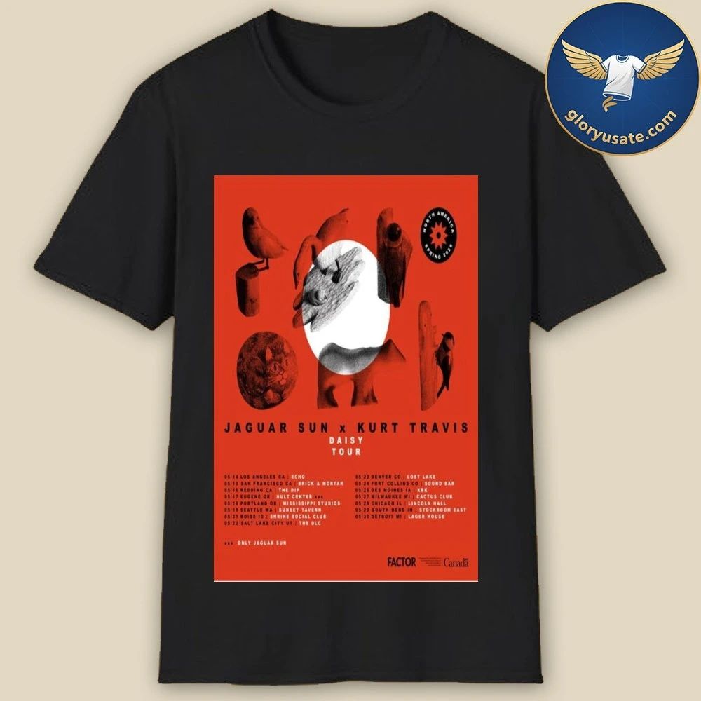 Jaguar Sun x Kurt Travis Daisy Tour 2026 Poster Shirt