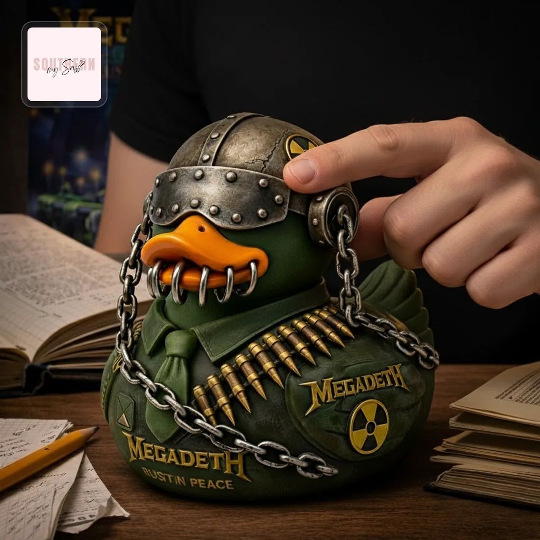 Megadeth Rust in Peace Heavy Metal Battle Rubber Duck