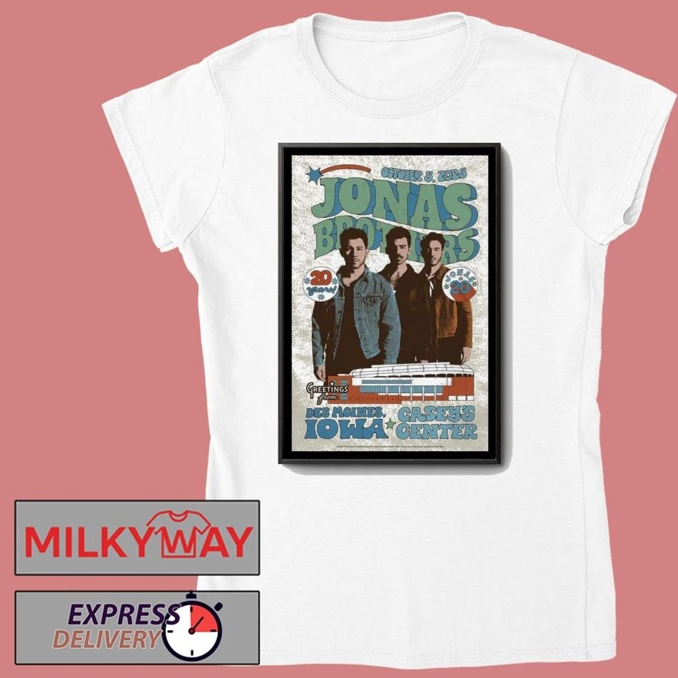 Jonas Brothers Fall Tour 2025 Des Moines, IA, USA Poster shirt