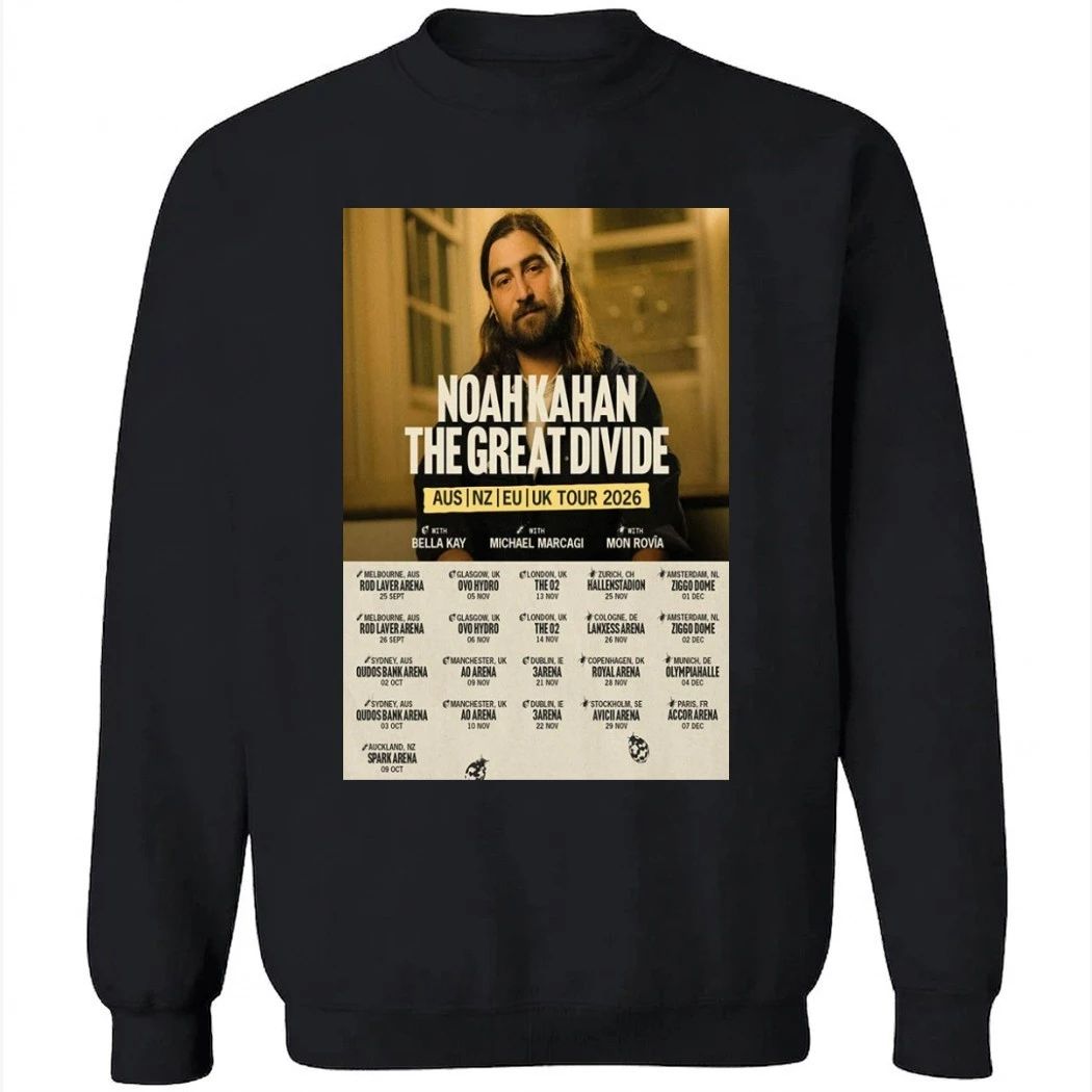 Noah Kahan The Great Divide AUS NZ UK Tour 2026 Shirt