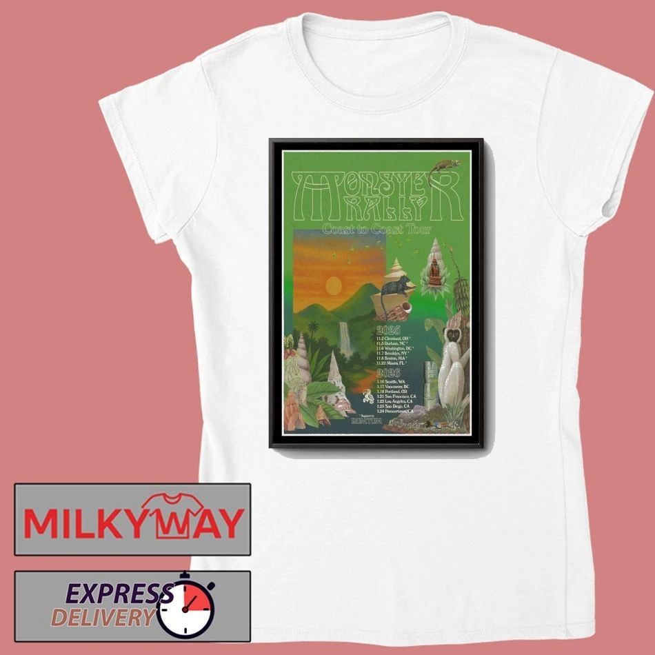 Monster Rally West Coast Tour 2025-2026 Poster shirt