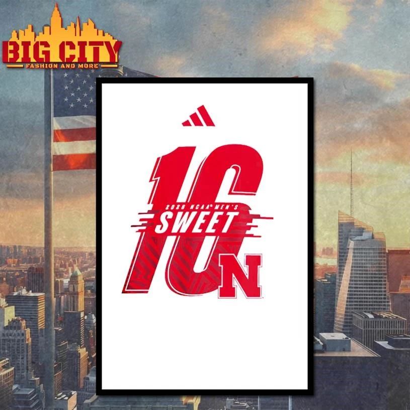 Nebraska Huskers 2026 NCAA Men’s Sweet 16 College Basketball Shirt
