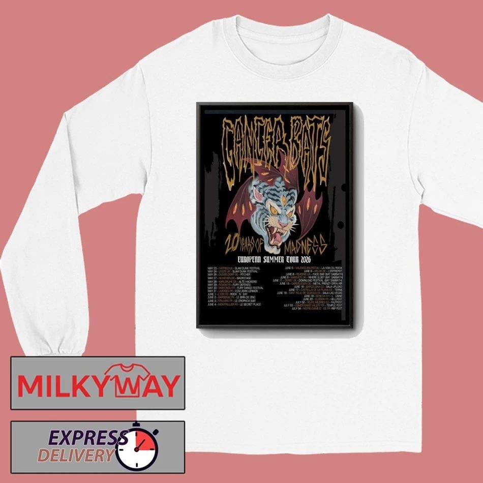 Cancer Bats European Summer Tour 2026 Poster shirt
