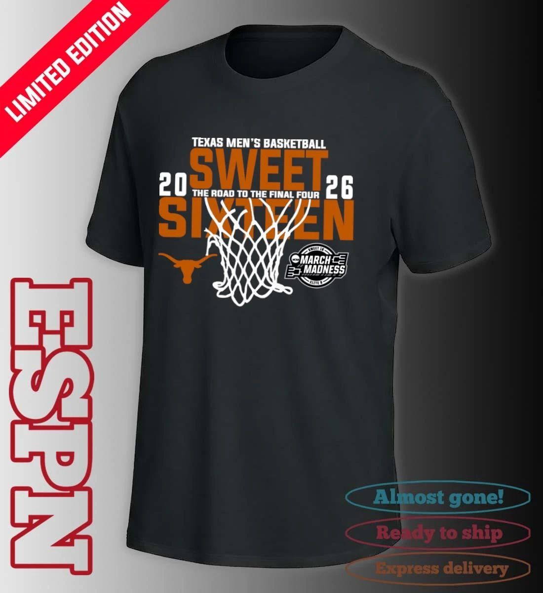 Texas Men’s Basketball 2026 Sweet Sixteen The Road To The Final Four Shirt