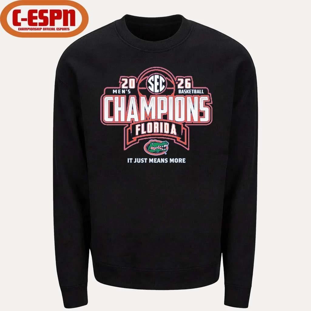Florida Gators 2026 SEC Men’s Basketball Regular Season Champions Locker Room T-Shirt