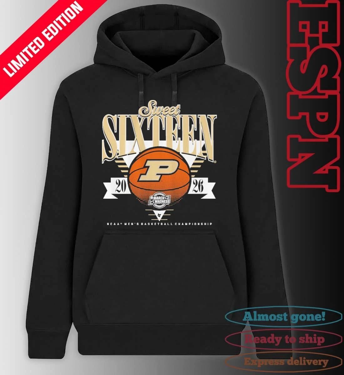 Purdue Boilermakers MBB 2026 Sweet Sixteen Shirt