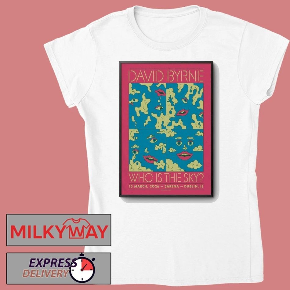 David Byrne Dublin, Ireland March 13 2026 3Arena Tour Poster shirt