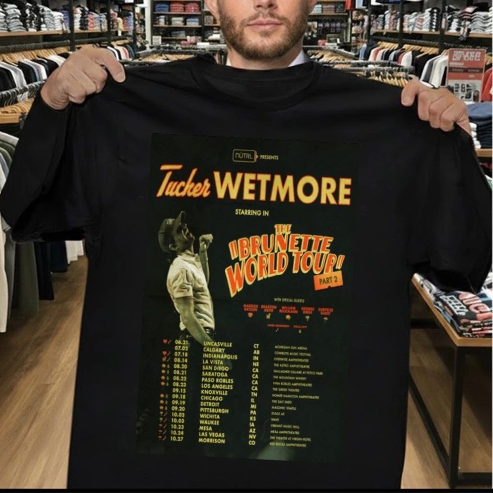 Tucker Wetmor The Brunette World Tour 2026 Poster Shirt