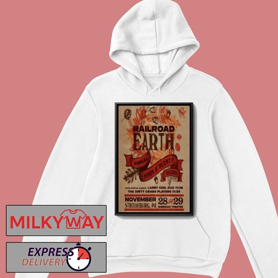 Railroad Earth Nov 28-29 2025 Sherman Theater in Stroudsburg PA Poster shirt