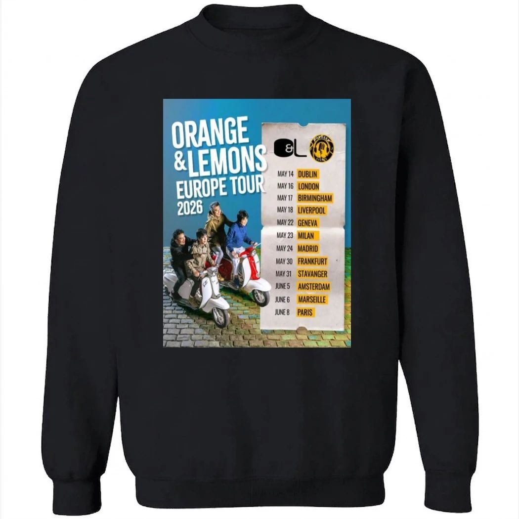 Orange & Lemons Europe 2026 Tour Poster Shirt