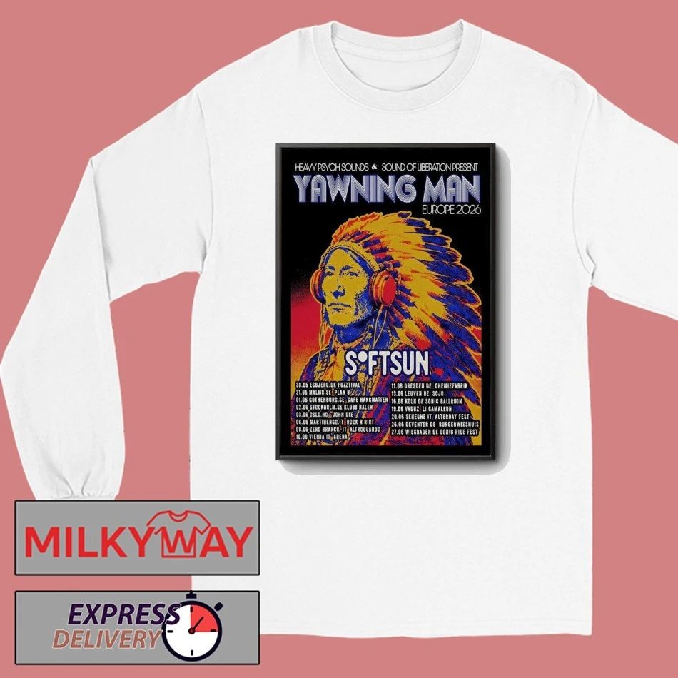 Yawning Man Europe Tour 26 Poster shirt