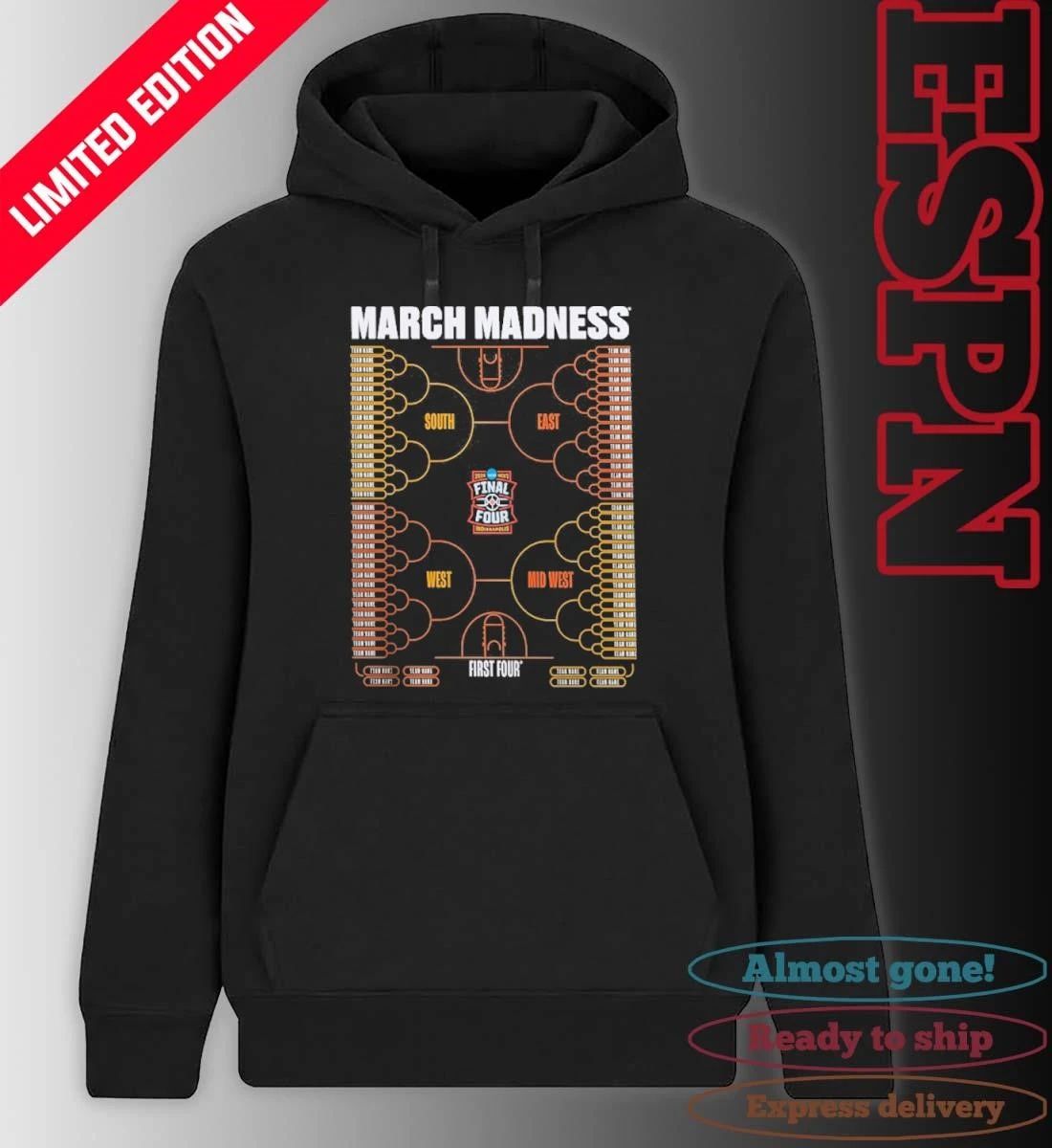 2026 NCAA Men’s Basketball Tournament March Madness Teams Bracket T-Shirt