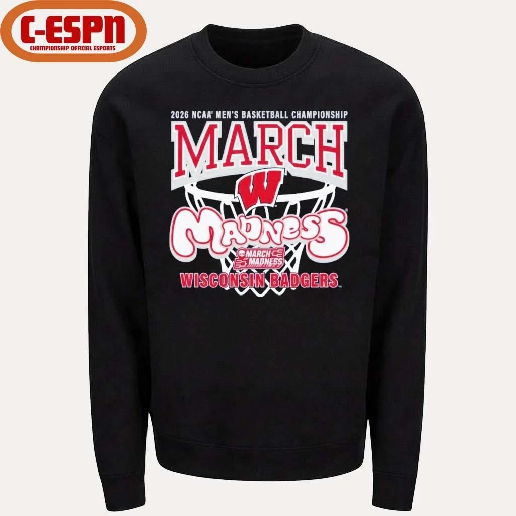 Wisconsin Badgers 2026 NCAA Men’s Basketball Championship March Madness Shirt