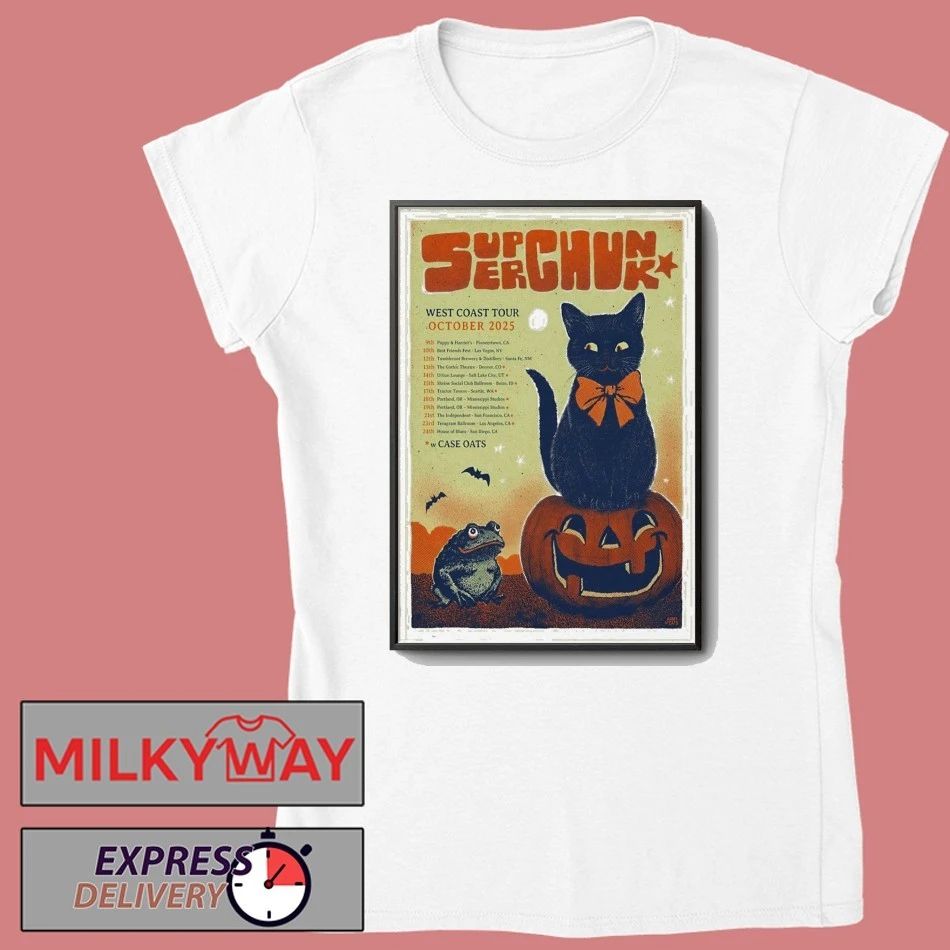 Poster SuperChunk West Coast October 2025 Shows shirt
