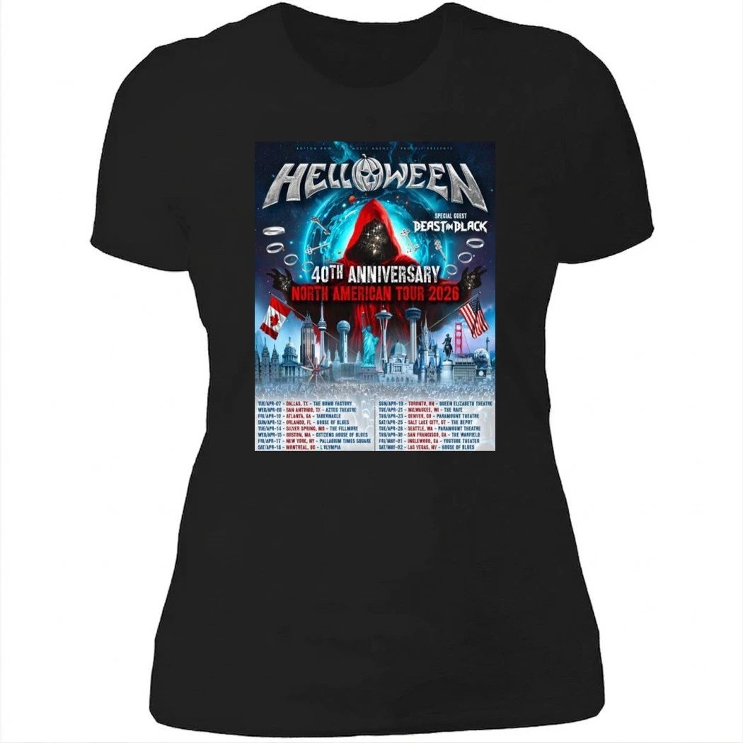 Helloween 40th Anniversary North American Tour 2026 Schedule Tour Dates Shirt