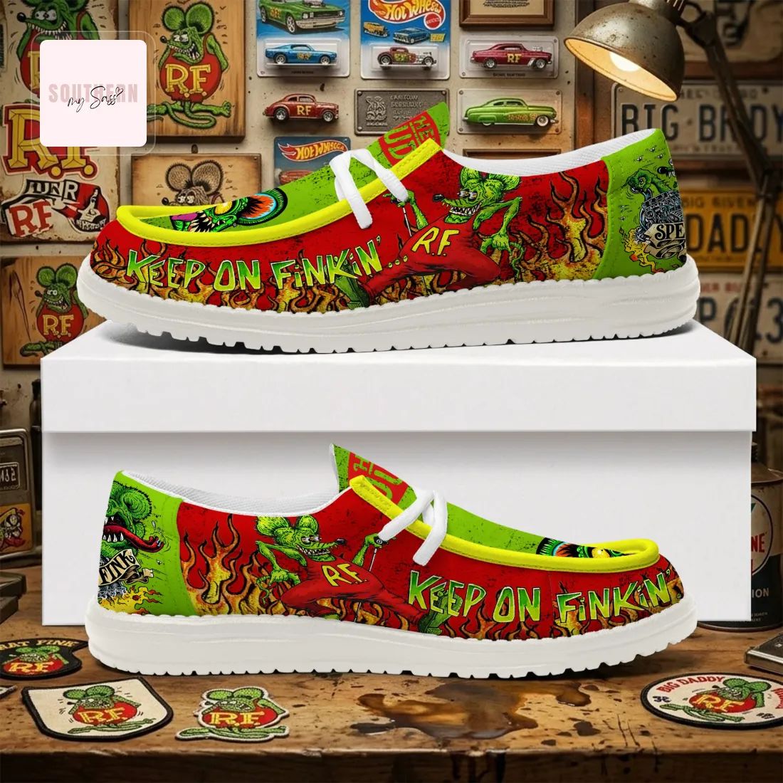 Rat Fink Keep On Finkin Hey Dude Shoes