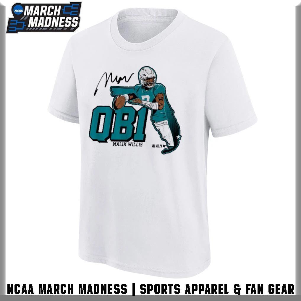 Malik Willis QB1 Miami Dolphins T-Shirt