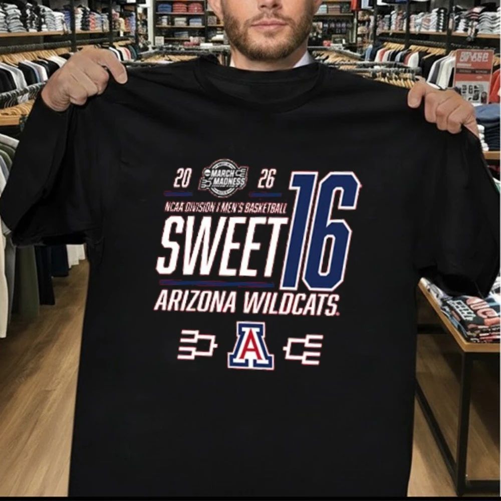Arizona Wildcats 2026 NCAA March Madness Sweet 16 Bound Shirt