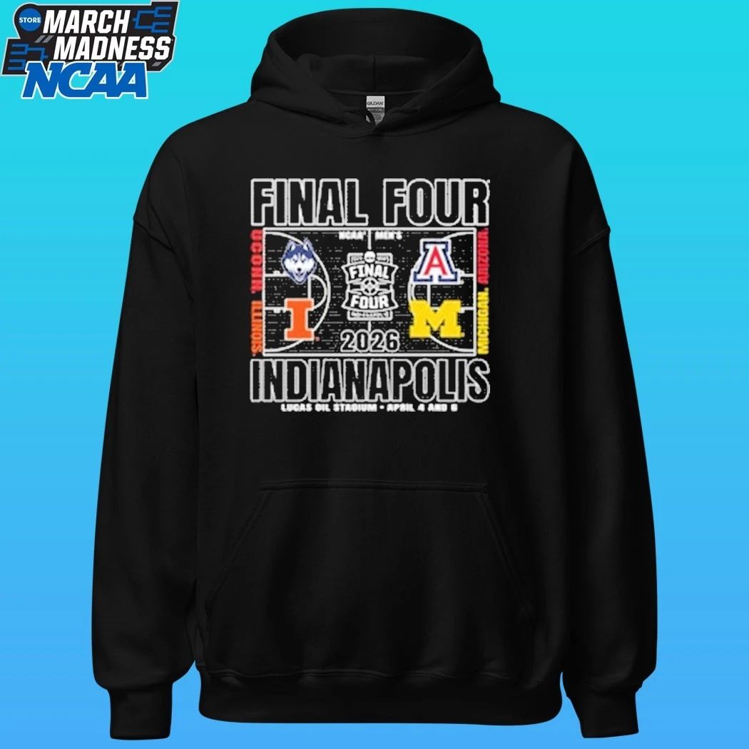 Michigan Wolverines Men’s Basketball Final Four 4-team Court Shirt