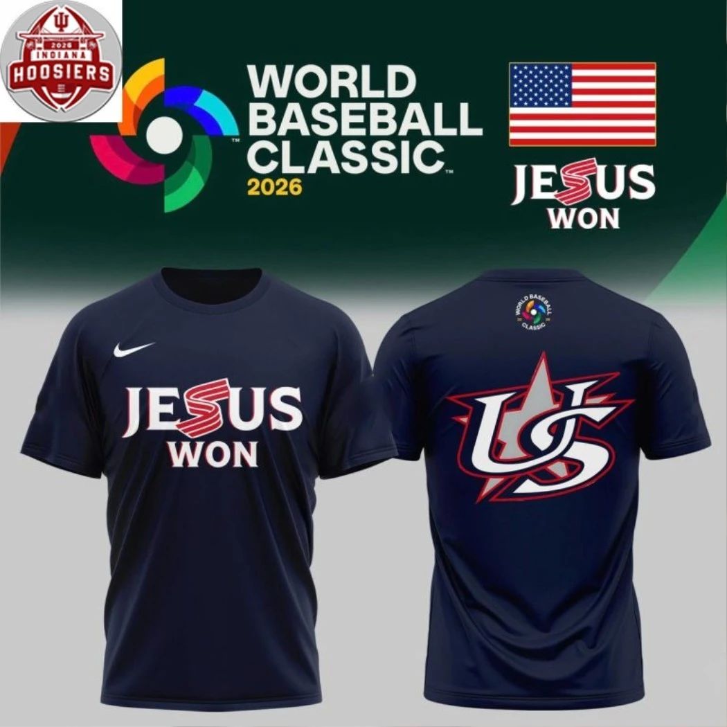Team USA x Jesus won 2026 World Baseball Logo Two Sided Shirt