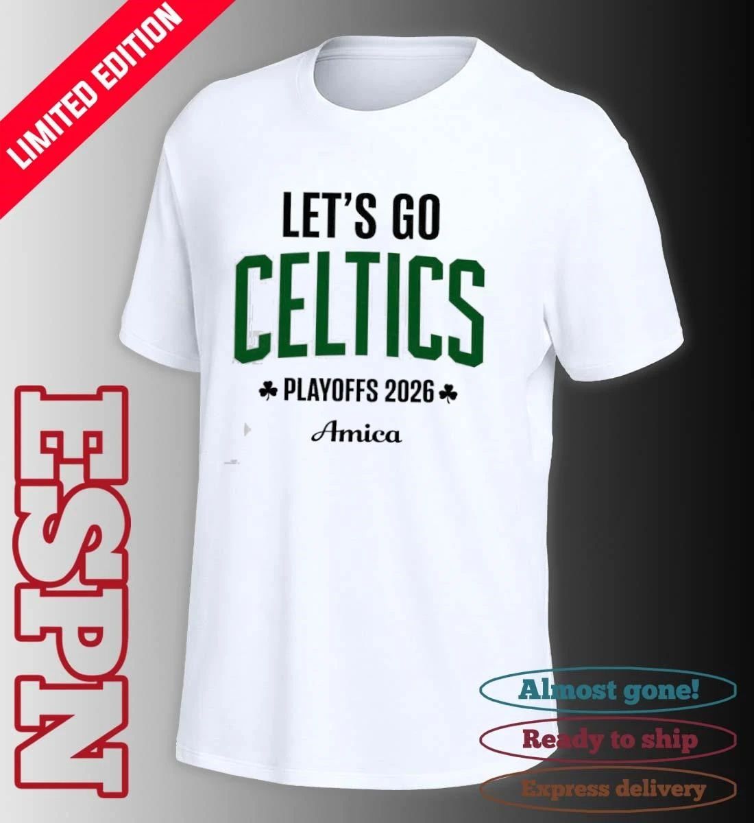 Boston Celtics Let’s Go Celtics 2026 NBA Playoffs Game 1 Shirt