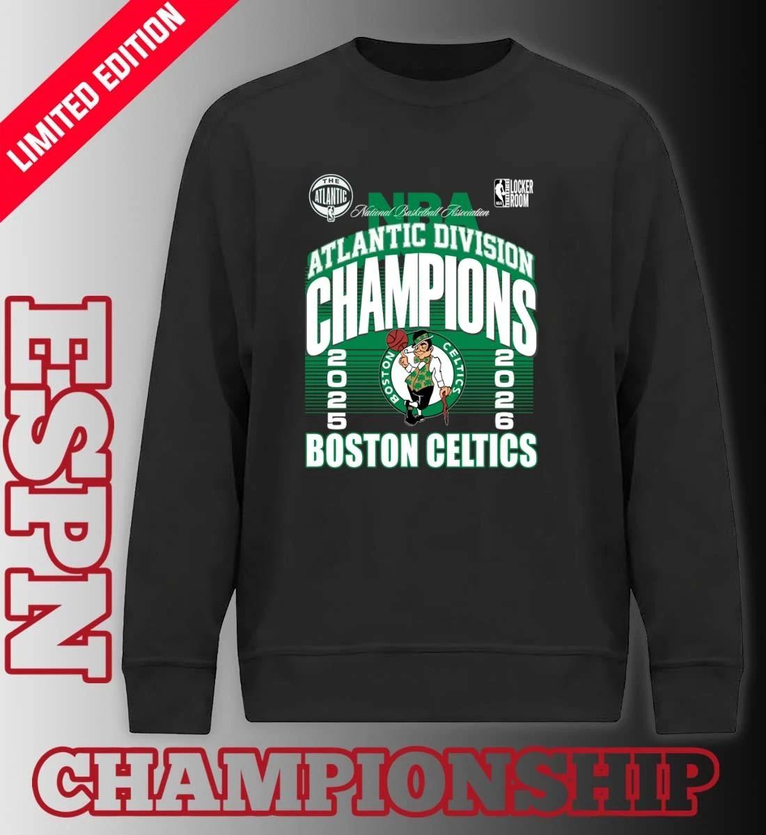 Boston Celtics 2026 Atlantic Division Champions Locker Room T-Shirt