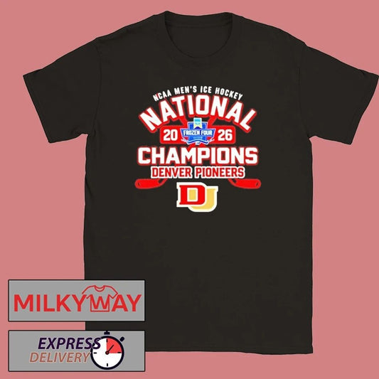 Frozen Four Mens Ice Hockey National Champions 2026 Denver Pioneers Shirts