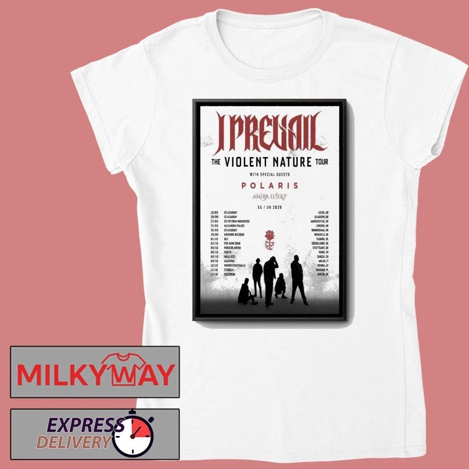 I Prevail The Violent Nature Tour EU UK 2026 Poster shirt