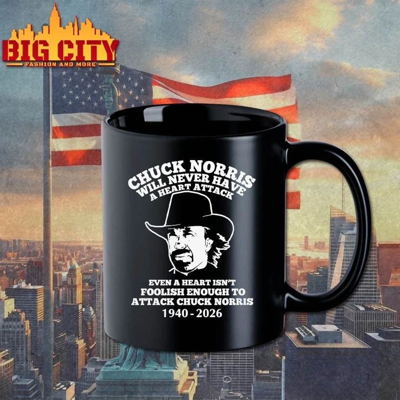 Chuck Norris will never have a heart attack even a heart isn’t foolish enough to attack Chuck Norris 1940-2026 shirt
