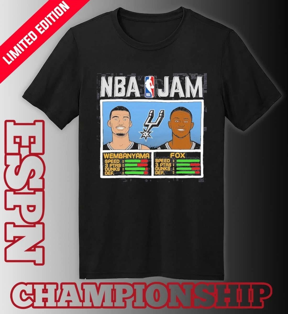 NBA Jam Victor Wembanyama and De’Aaron Fox San Antonio Spurs Shirt