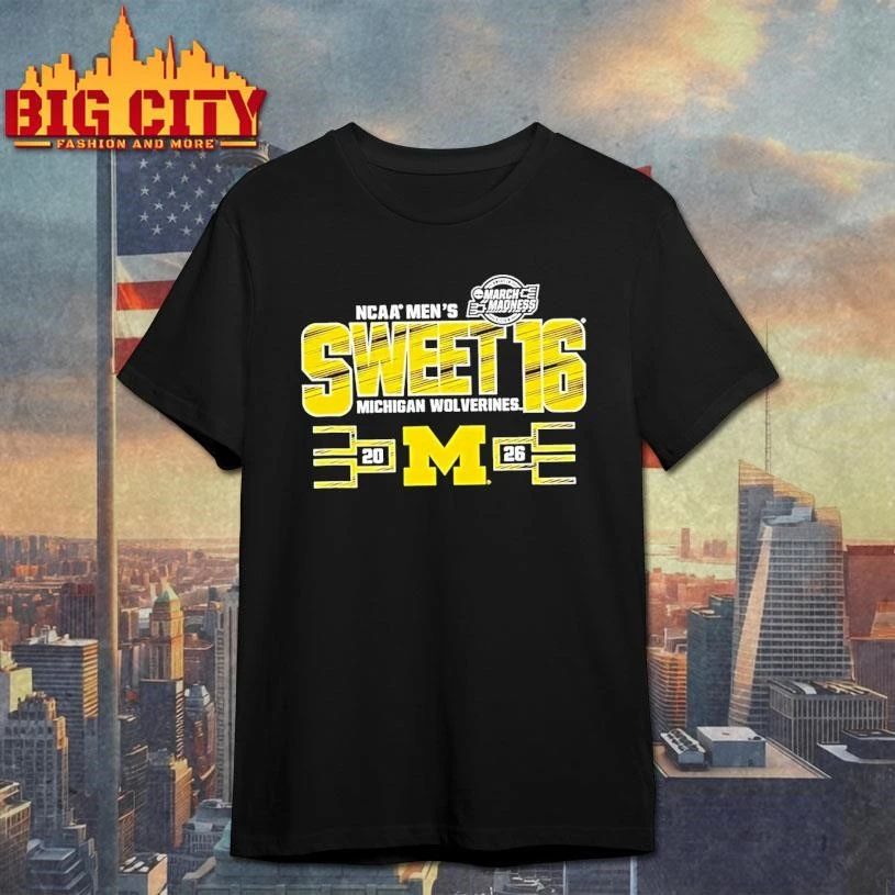 Michigan Wolverines Sweet 16 2026 Mens March Madness College Shirt