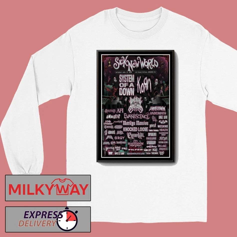 Sick New World April 25 2026 Las Vegas Festival Grounds, NV Poster shirt