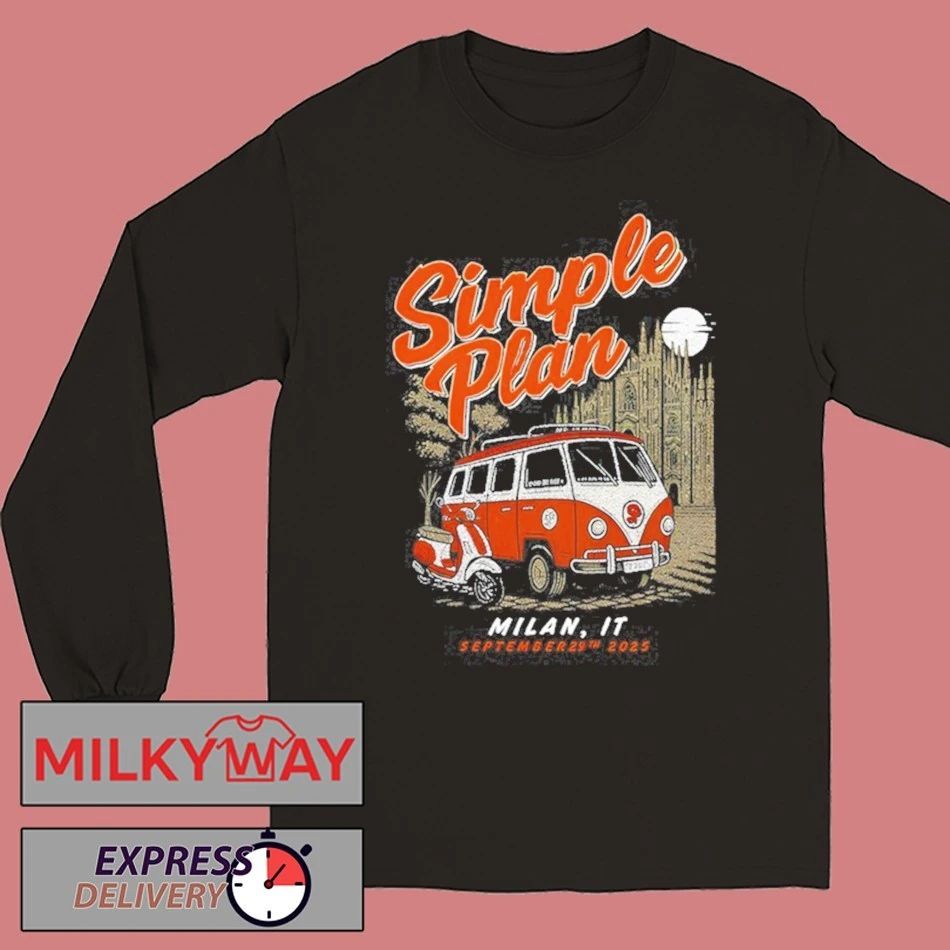 Simple Plan Show Milan Italy Sep 29 2025 Event Shirt