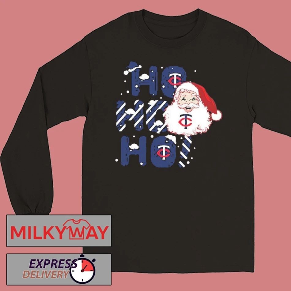 2025 Minnesota Twins Christmas Santa Ho Ho Ho Shirt