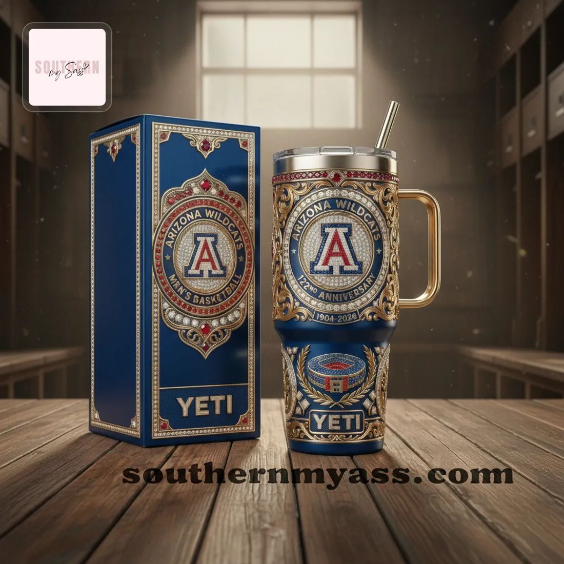 Arizona Wildcats 122nd Anniversary Luxury Diamond YETI Tumbler