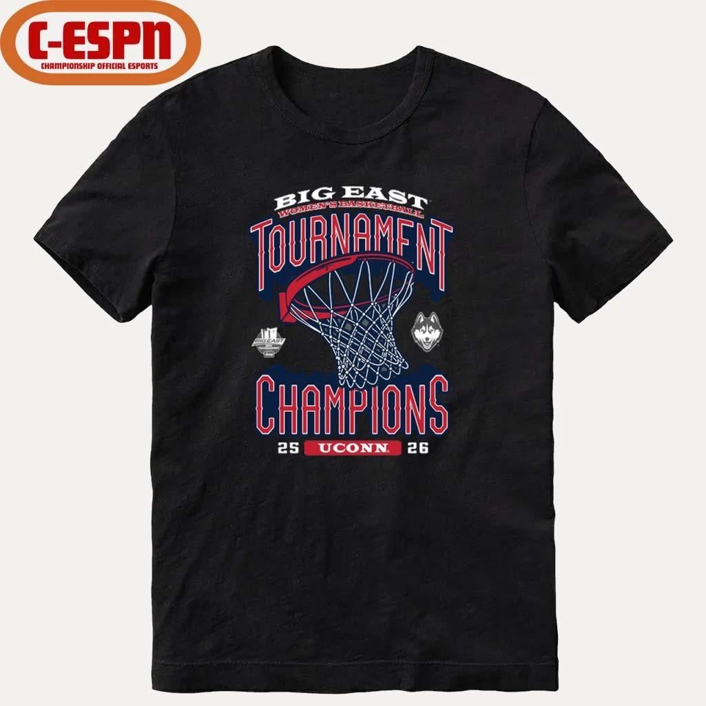 Uconn Huskies Women’s Basketball Big East Tournament Champions Official Locker Room T-Shirt