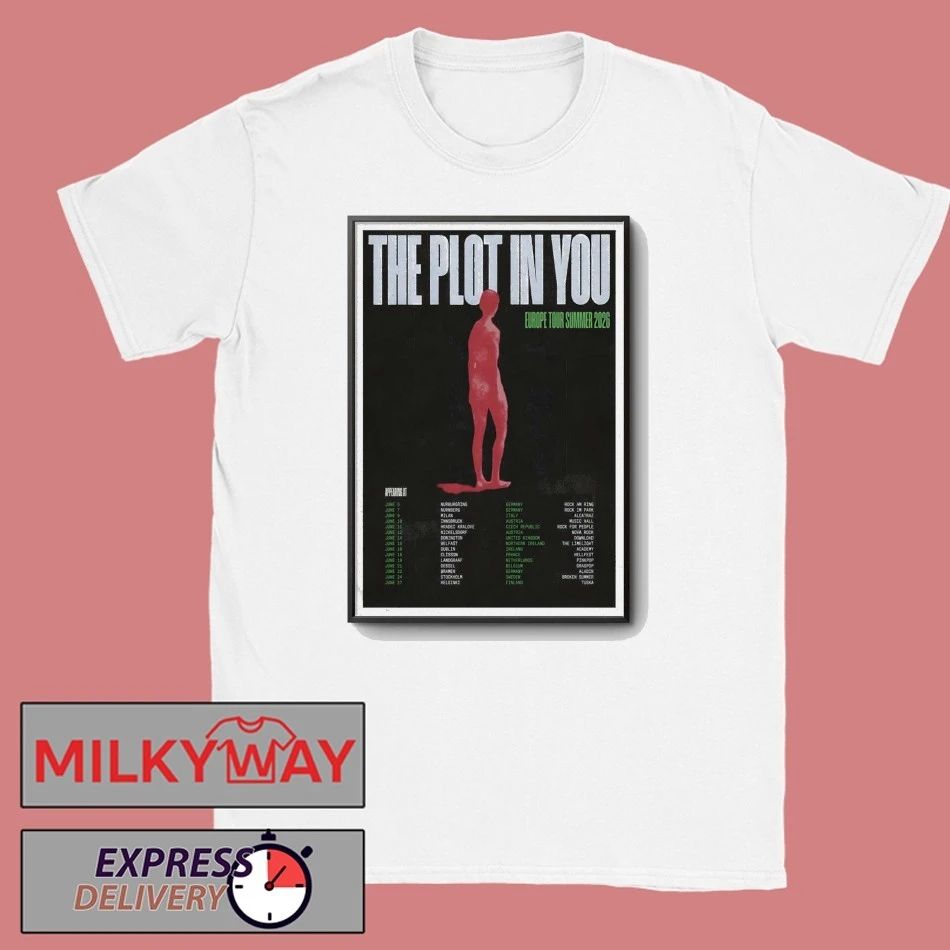 The Plot In You Europe Tour Summer 2026 Poster shirt