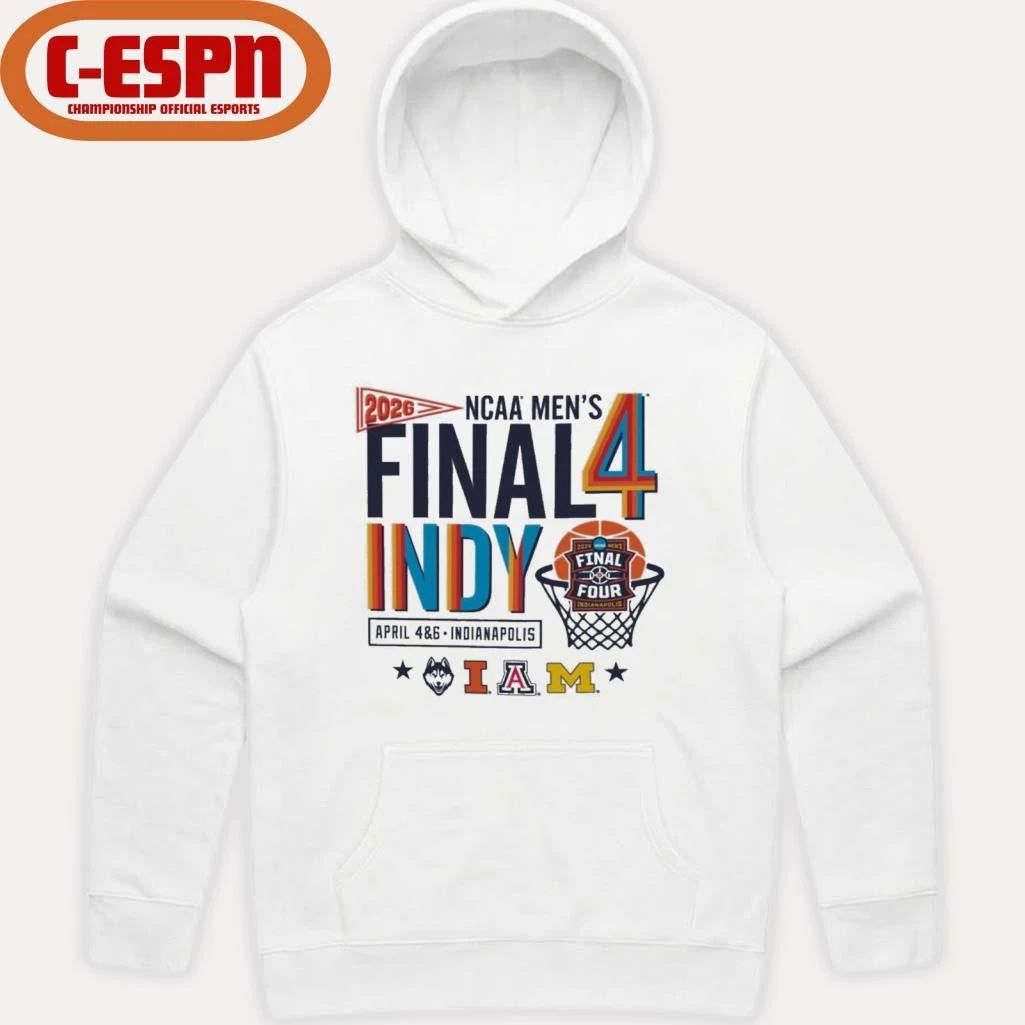 Four Teams 2026 NCAA Men’s Final Four Indy Retro T-Shirt